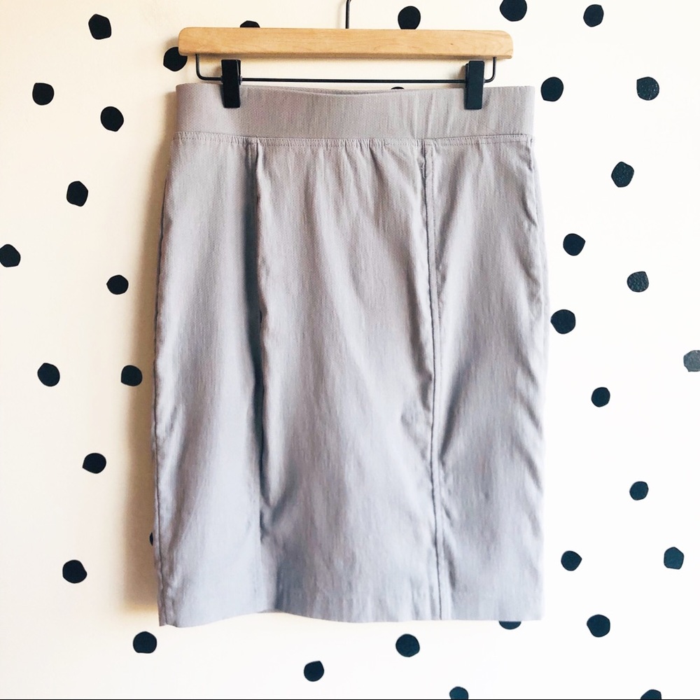 Dalia Light Gray Elastic Waist Pencil Skirt Size 6